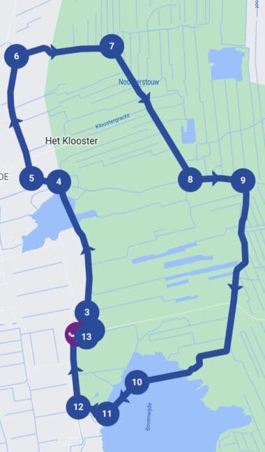 Vaarroute van 2 uur door Giethoorn-Noord